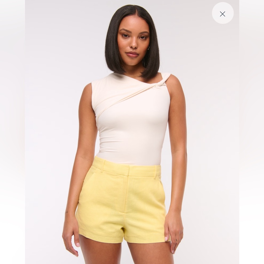 A&F Sloane tailored linen-blend shorts